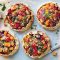 Lentil, roasted pumpkin and ricotta open pies