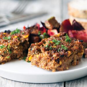 Meat loaf with roasted veges