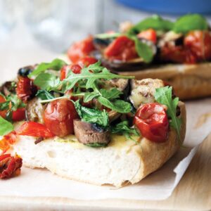 Mediterranean-style vege flatbreads