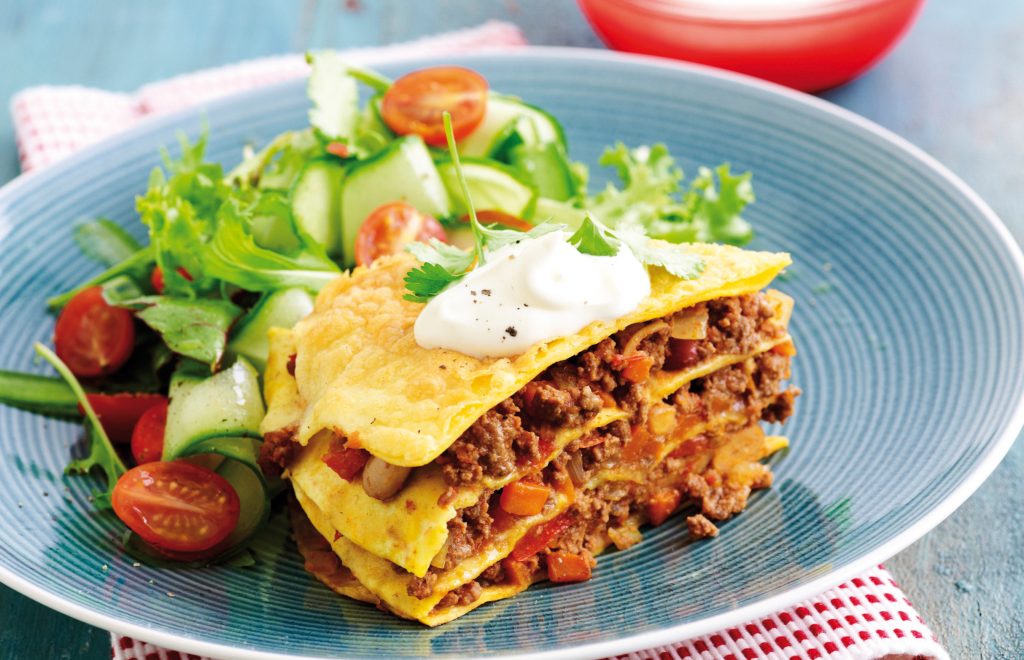 Mexican mince stack Mexican mince stack