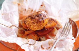 Moroccan-scented baked chicken
