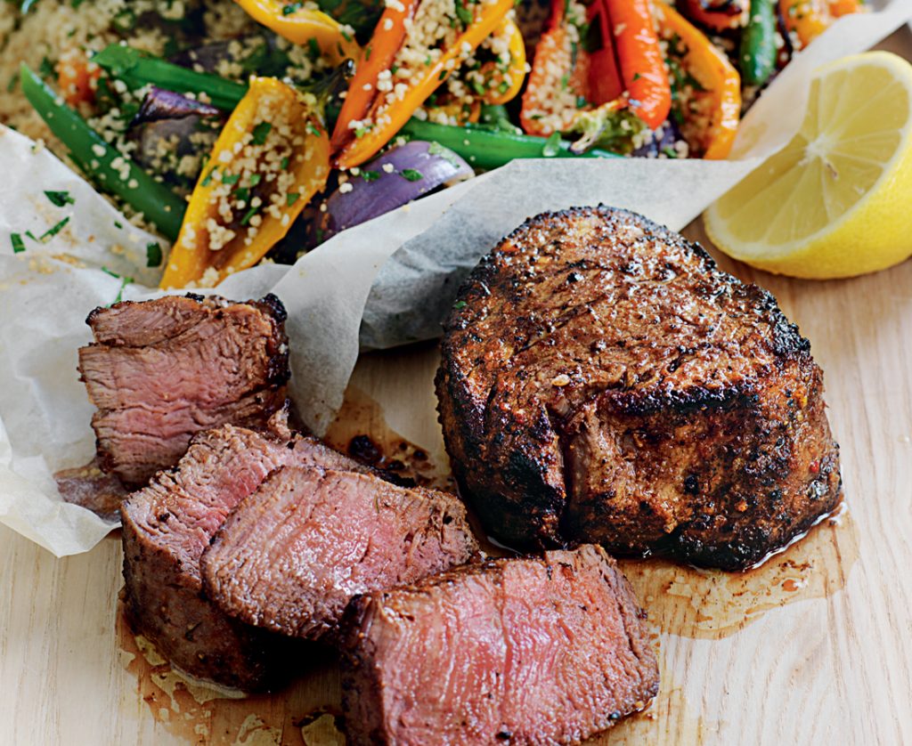 Moroccan-style beef fillet with couscous Moroccan-style beef fillet with couscous