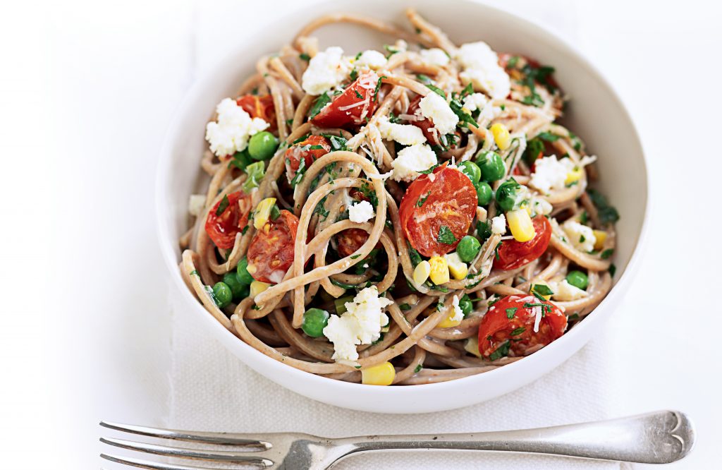 Pea and corn creamy pasta Pea and corn creamy pasta