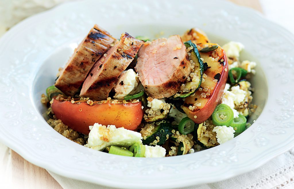 Pork and grilled apple quinoa Pork and grilled apple quinoa