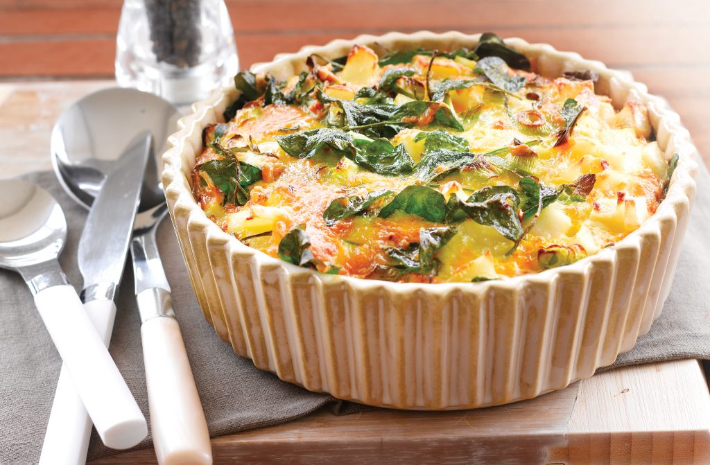 Potato and spinach frittata Potato and spinach frittata