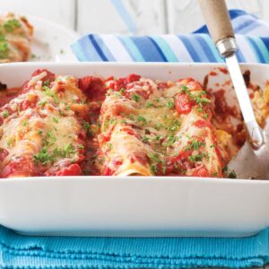 Pumpkin and corn cannelloni
