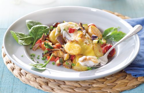 Ratatouille-style summer fish bake