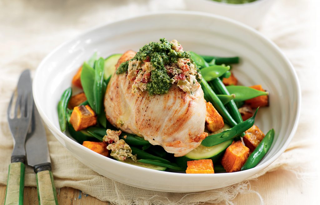 Ricotta and capsicum-stuffed chicken Ricotta and capsicum-stuffed chicken