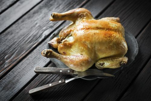 Roast chicken and gravy