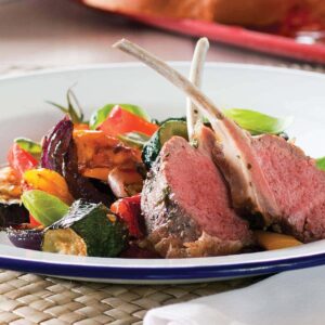 Roast ratatouille and lamb