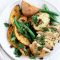 Roasted chicken and veges with parsley salad