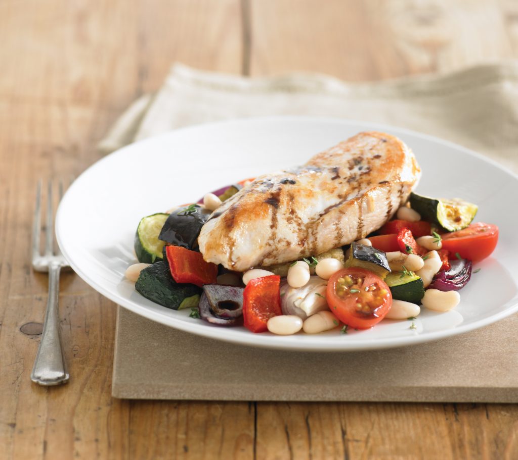 Roasted chicken breast with ratatouille