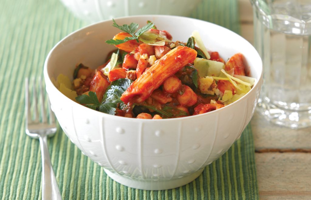 Rocket and chickpea penne Rocket and chickpea penne