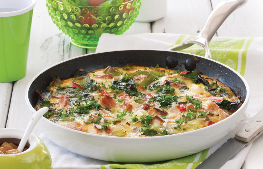 Salmon and potato frittata Salmon and potato frittata