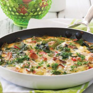 Salmon and potato frittata