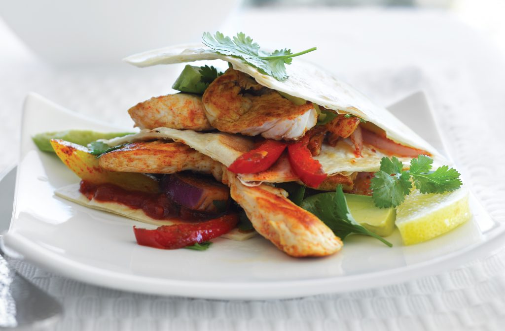 Salsa chicken fajita stacks Salsa chicken fajita stacks