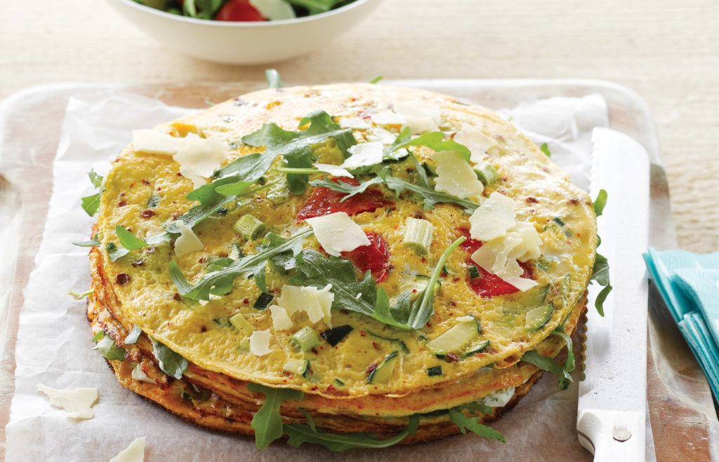 Savoury omelette layer cake Savoury omelette layer cake