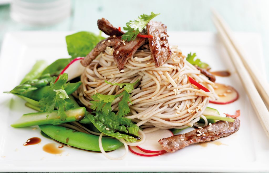 Seared beef with soba noodle salad Seared beef with soba noodle salad