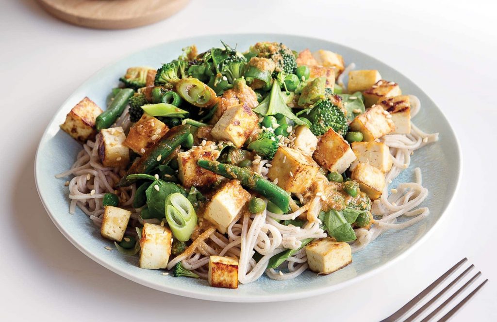 Sesame ginger tofu noodle salad Sesame ginger tofu noodle salad