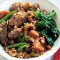 Slow-cooked beef, barley and vegetables