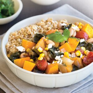 Smoky pumpkin and white bean chilli