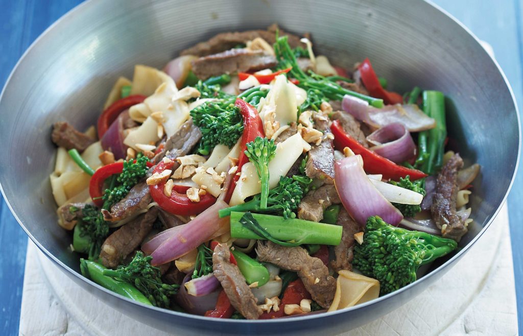 Soy beef and noodle stir-fry Soy beef and noodle stir-fry