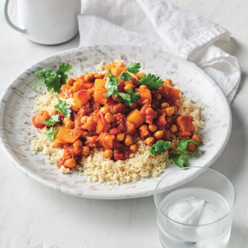 Spiced butternut and chickpea tagine