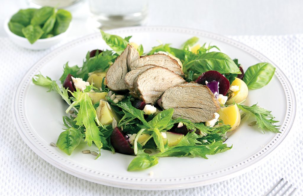 Spiced lamb, beetroot and feta salad Spiced lamb, beetroot and feta salad