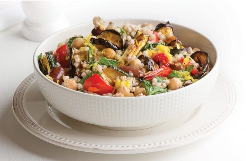 Spicy eggplant buckwheat salad