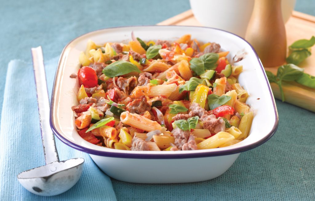Spicy sausage bake Spicy sausage bake