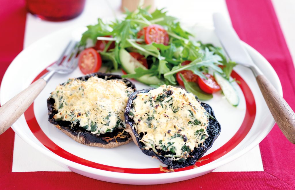 Spinach and ricotta baked mushrooms Spinach and ricotta baked mushrooms