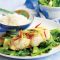 Steamed fish with ginger, chilli and hot sesame dressing