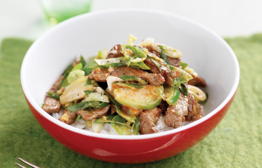 Stir-fried beef and Brussels sprouts Stir-fried beef and Brussels sprouts