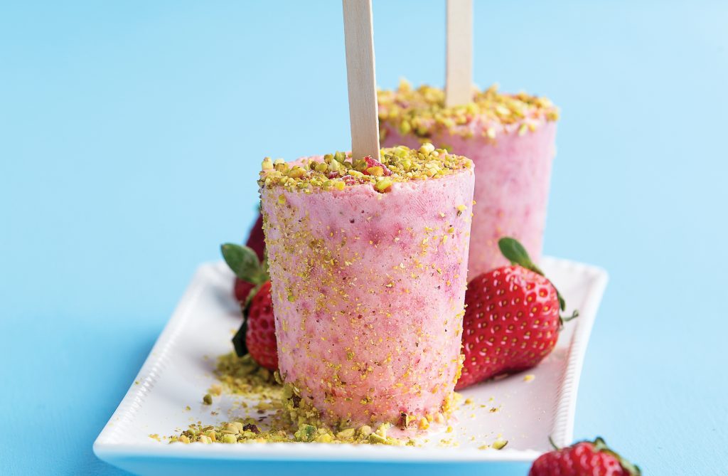 Strawberry and banana pops Strawberry and banana pops