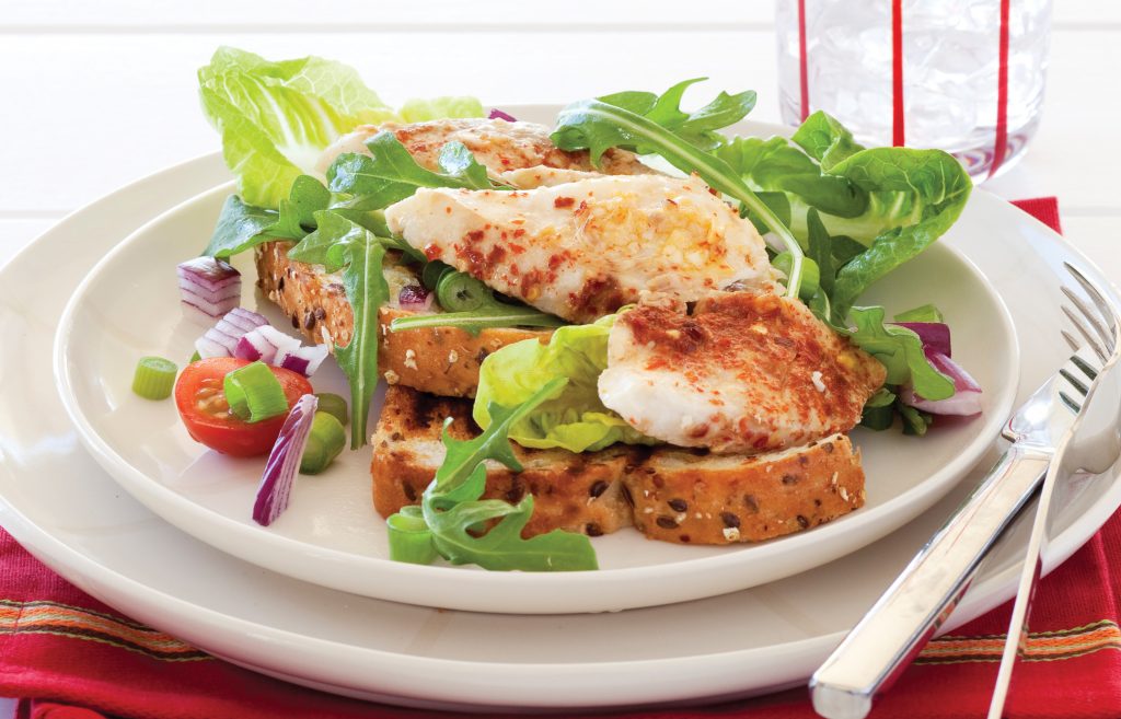 Summer fish open sandwich Summer fish open sandwich