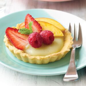 Summer fruit custard tart