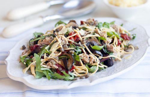 Summer vege pasta with tuna
