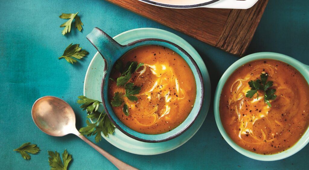 Sweet potato, pumpkin and chickpea soup Sweet potato, pumpkin and chickpea soup recipe