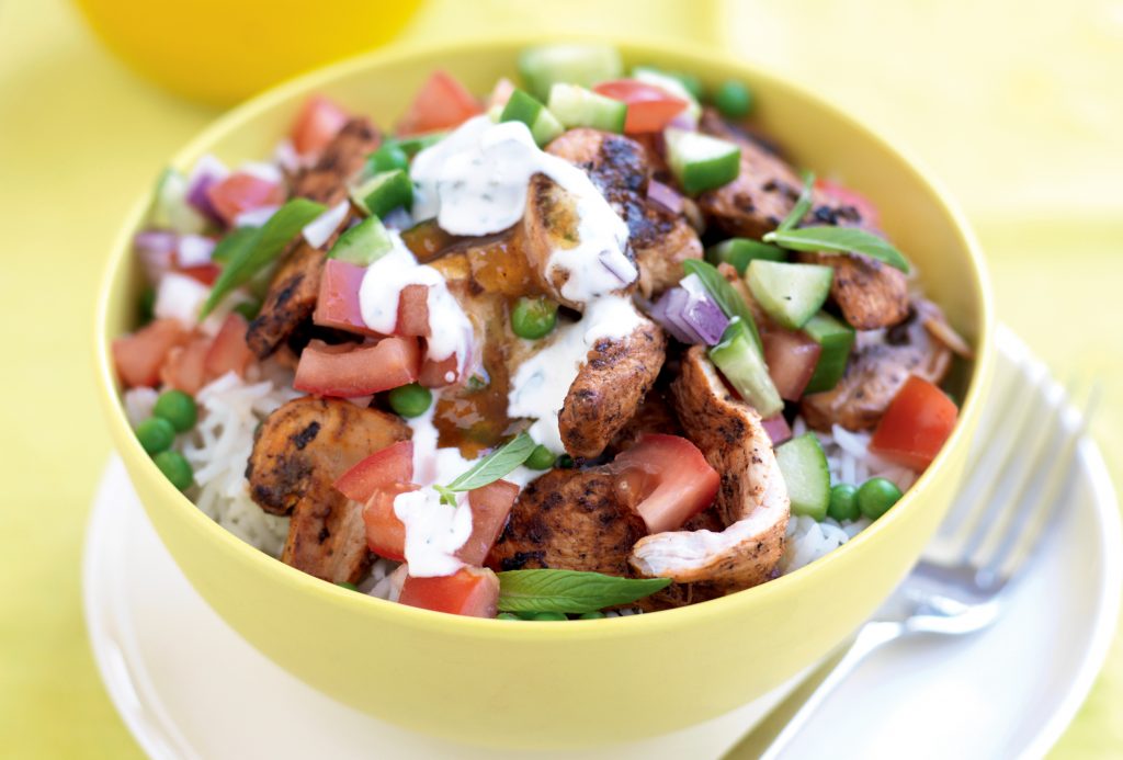 Tandoori chicken and vegetable stir-fry Tandoori chicken and vegetable stir-fry