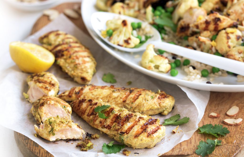 Tandoori chicken with cauliflower rice Tandoori chicken with cauliflower rice