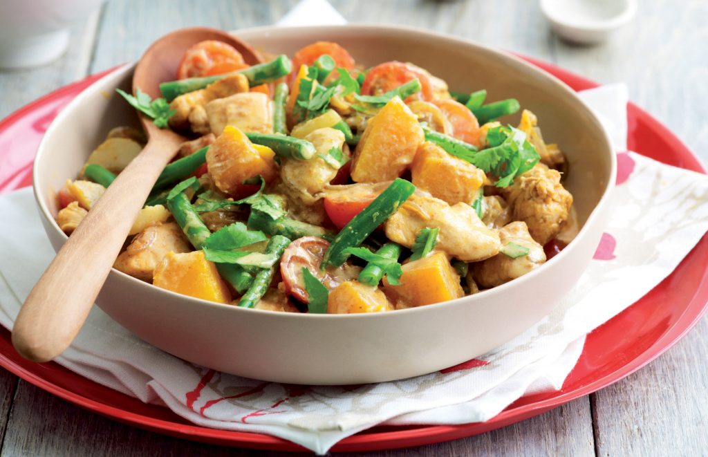 Thai chicken and vegetable red curry Thai chicken and vegetable red curry