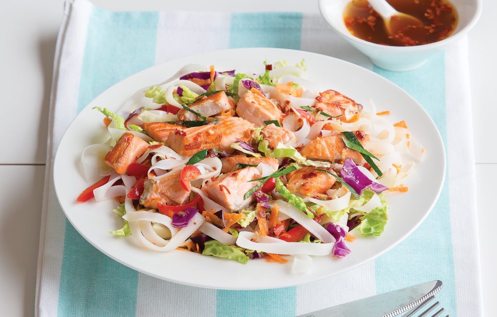 Thai salmon noodle salad Thai salmon noodle salad