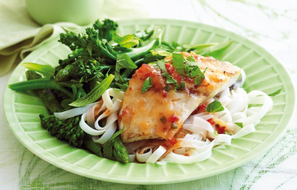 Thai-style fish with fresh herbs Thai-style fish with fresh herbs