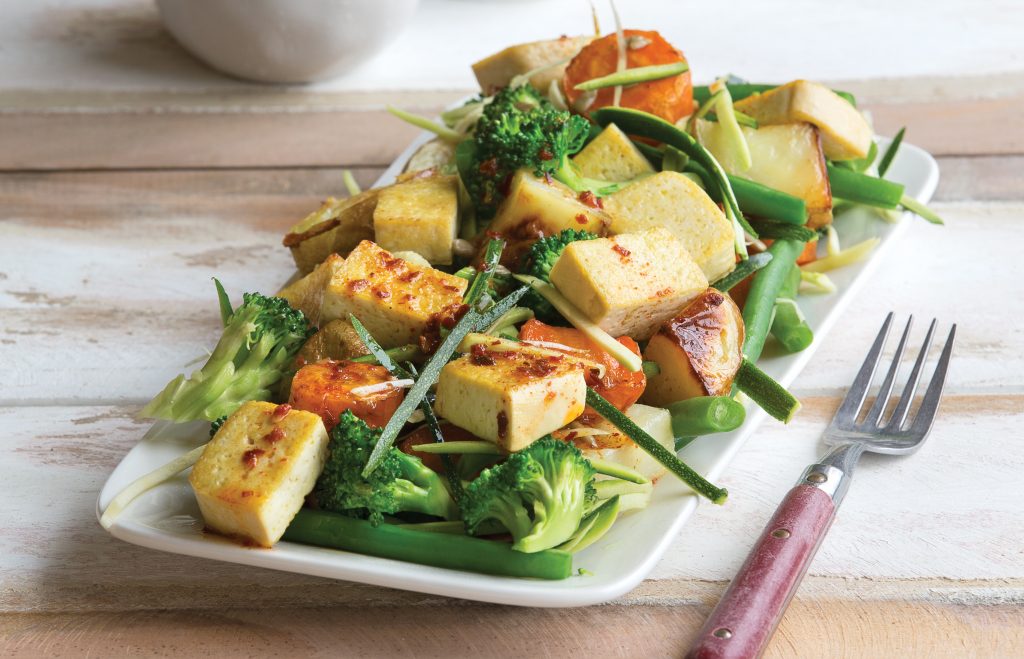 Tofu and roasted vege salad Tofu and roasted vege salad