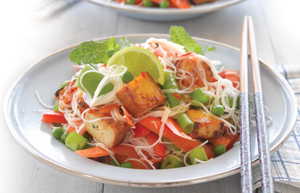 Tofu satay noodle salad Tofu satay noodle salad