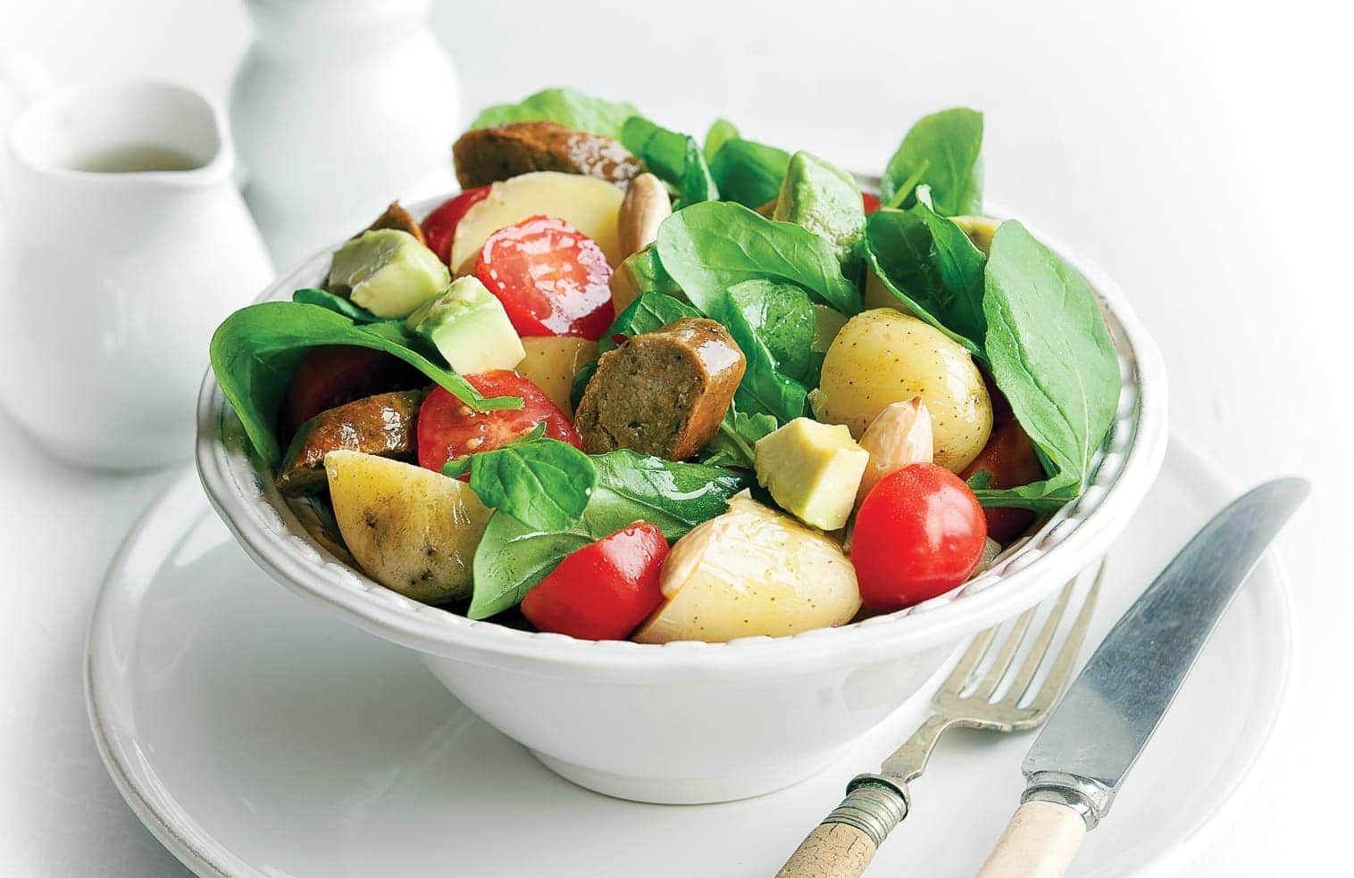 Vegetarian sausage salad Healthy Food Guide
