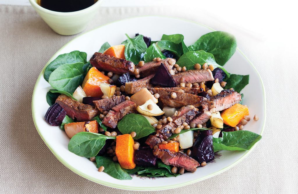 Warm beef and lentil salad Warm beef and lentil salad