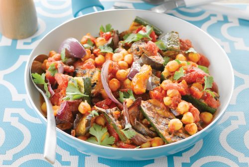 Warm summer vegetable salad