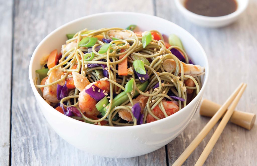 Yaki soba noodles with chicken Yaki soba noodles with chicken