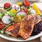 Cajun fish on black rice salad